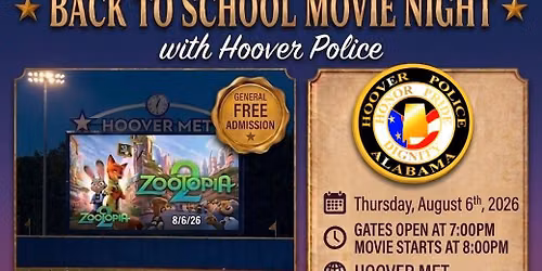Back to School Movie night with Hoover PD