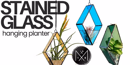 Stained Glass Hanging Planter