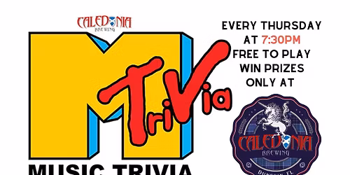 Music Trivia every Thursday at Caledonia Brewing