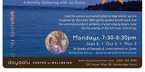 Full Moon Sound Healing with Joy Evans (In-Studio & Zoom)