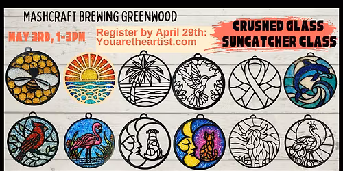 Crushed Glass Suncatcher Class