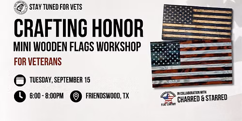 Mini Wooden Flags Workshop for Veterans