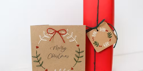 Christmas Cards & Gift Tags Hand Embroidery