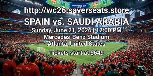 Spain vs Saudi Arabia - World Cup 2026