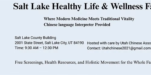Salt Lake Healthy Life & Wellness Fair