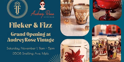 Flicker & Fizz Vintage Candle Bar Grand Opening at AudreyRose Vintage