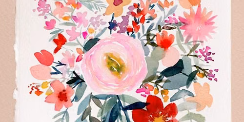 Ap\u00e9ro aquarelle: Bouquet floral