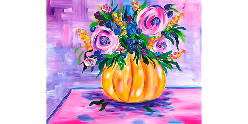 Fluorescent Fall Flowers - Paint and Sip in Houston | Classpop!\u2122