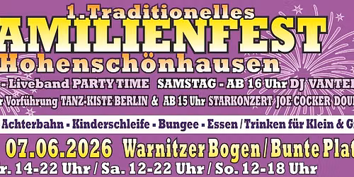 1. Traditionelles Familienfest Hohensch\u00f6nhausen