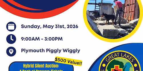 Great Lakes Search and Rescue K-9 Brat Fry and Bake Sale Fundraiser