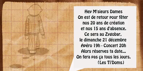 Les Ti'Doms de retour au ZYGO BAR