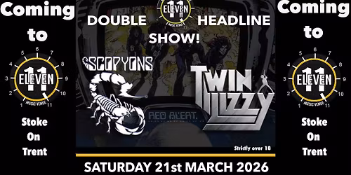 Scopyons AND Twin Lizzy dual headline rock evening live Eleven Stoke