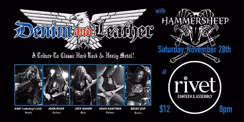 DENIM AND LEATHER with Hammersheep - LIVE at Rivet!