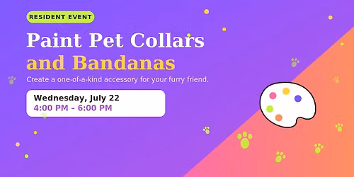 Paint Pet Collars and Bandanas