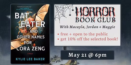 Horror Book Club: "Bat Eater and Other Names for Cora Zeng"