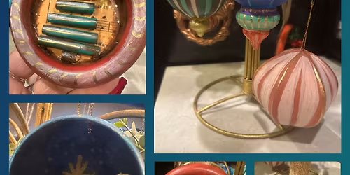 \ud83c\udf38 Frida Friday \ud83c\udf38 Papier M\u00e2ch\u00e9 Painting Ornament Class (Set of 3)