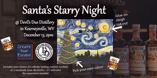 Santa’s Starry Night Paint & Sip