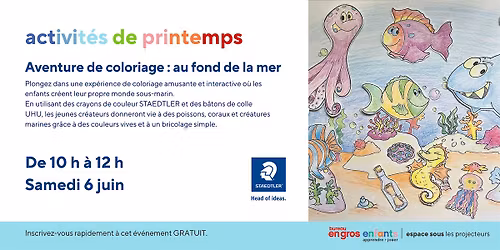 Aventure de coloriage : au fond de la mer \u00e0 Bureau en Gros Magasin 49