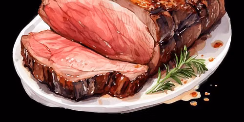 Prime rib dinner, open to the public.