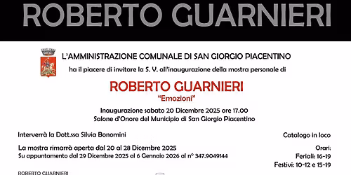 Mostra personale Roberto Guarnieri