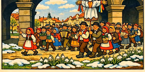 P\u011b\u0161in\u00e1\u0159sk\u00fd rok tradic: vyn\u00e1\u0161en\u00ed a up\u00e1len\u00ed Morany s vych\u00e1zkou