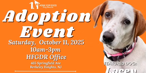 Adoption Event — Saturday, October 11, 2025 | Home For Good Dog Rescue Berkeley Heights