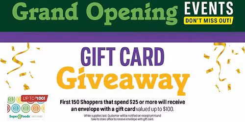 Grand Opening | Bossier City, LA | Gift Card Giveaway