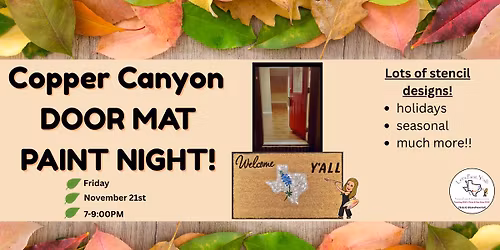 (Private) Copper Canyon DOOR MAT PAINT NIGHT