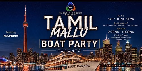 TAMIL X MALLU BOAT PARTY TORONTO by ELE ENTERTAINMENTS 
