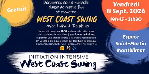 Initiation gratuite de West Coast Swing \u00e0 Mont\u00e9limar