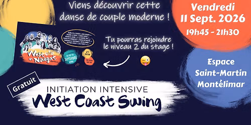 Initiation gratuite de West Coast Swing \u00e0 Mont\u00e9limar