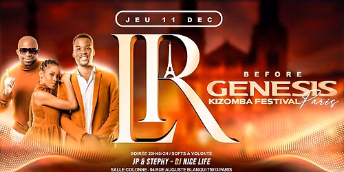 Li R\u00e9gu\u00e9 X Genesis Kizomba Festival : Pr\u00e9-Party 