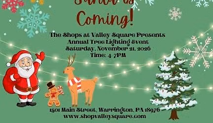 Annual Tree Lighting & Arrival of Santa Event
