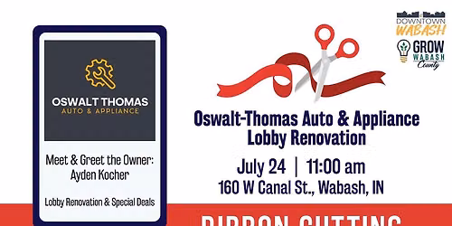 Ribbon Cutting: Oswalt-Thomas Auto & Appliance Lobby Renovation