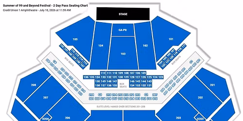 Summer of 99 and Beyond Festival - 2 Day Pass at Credit Union 1 Amphitheatre