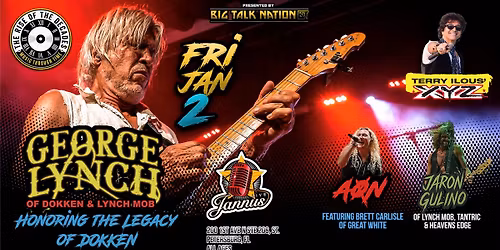 GEORGE LYNCH of DOKKEN, Terry Ilous of XYZ, Brett Carlisle of GREAT WHITE, AON, & Midnight Vice 