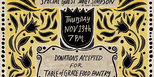 Haysop Album Release Show Benefiting Table of Grace Food Pantry
