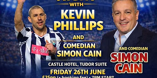 Sportsman's evening with Kevin Phillips and comedian Simon cain