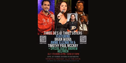 Three 30's @Three Sisters Comedy Night