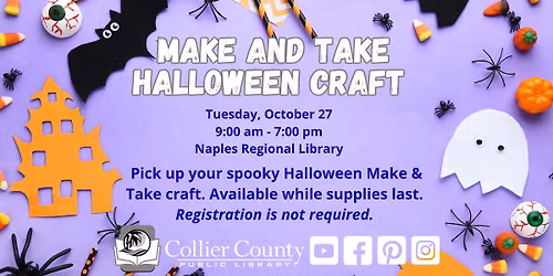 Make and Take Halloween Craft at Naples Regional Library