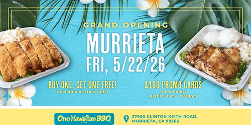 Ono Hawaiian BBQ Murrieta Grand Opening Luau