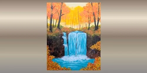 \ud83c\udf42\ud83c\udf32 Paint and Sip: Amber Forest Falls \ud83c\udfa8\u2728