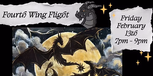 Fourth Wing Flight Book-Lovers Paint Night at Citrus & Sage Brooksville