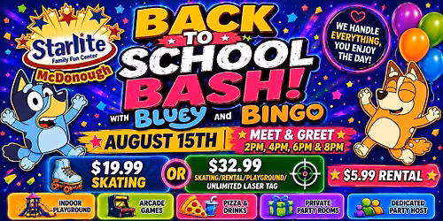 \ud83c\udf92\ud83c\udf89 BACK TO SCHOOL BASH WITH BLUEY & BINGO! \ud83c\udf89\ud83d\udefc