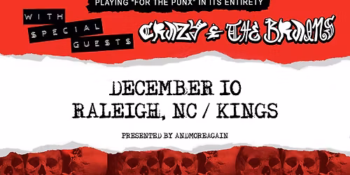 THE CASUALTIES w\/ Crazy & The Brains at Kings
