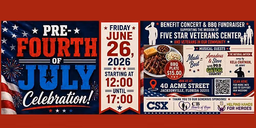 Pre-4th of July Benefit Concert and BBQ