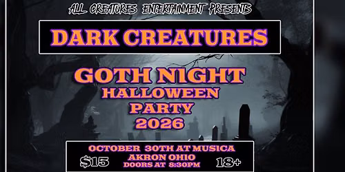 Dark Creatures: Goth Night Halloween Party 2026