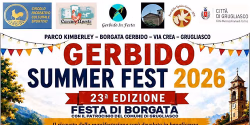 DOMENICA 13 SETTEMBRE  GERBIDO SUMMER FEST 2026 - FESTA DI BORGATA @ OLD WILD WEST & FRIENDS