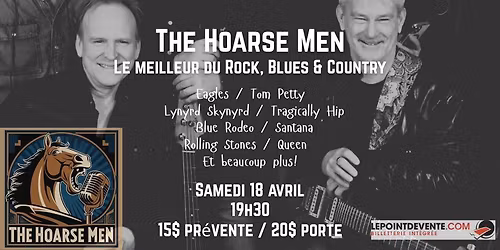 Soir\u00e9e rock\/blues\/country avec The Hoarse Men