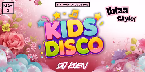 \ud83e\udea9 KIDSDISCO \ud83e\udea9 IBIZA PARTY \u2022 DJ KOEN \u2022 ZONDAG VANAF 14U \ud83e\udea9 